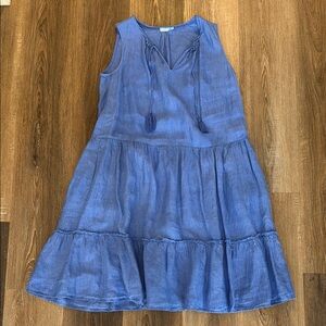 J. McLaughlin blue linen dress